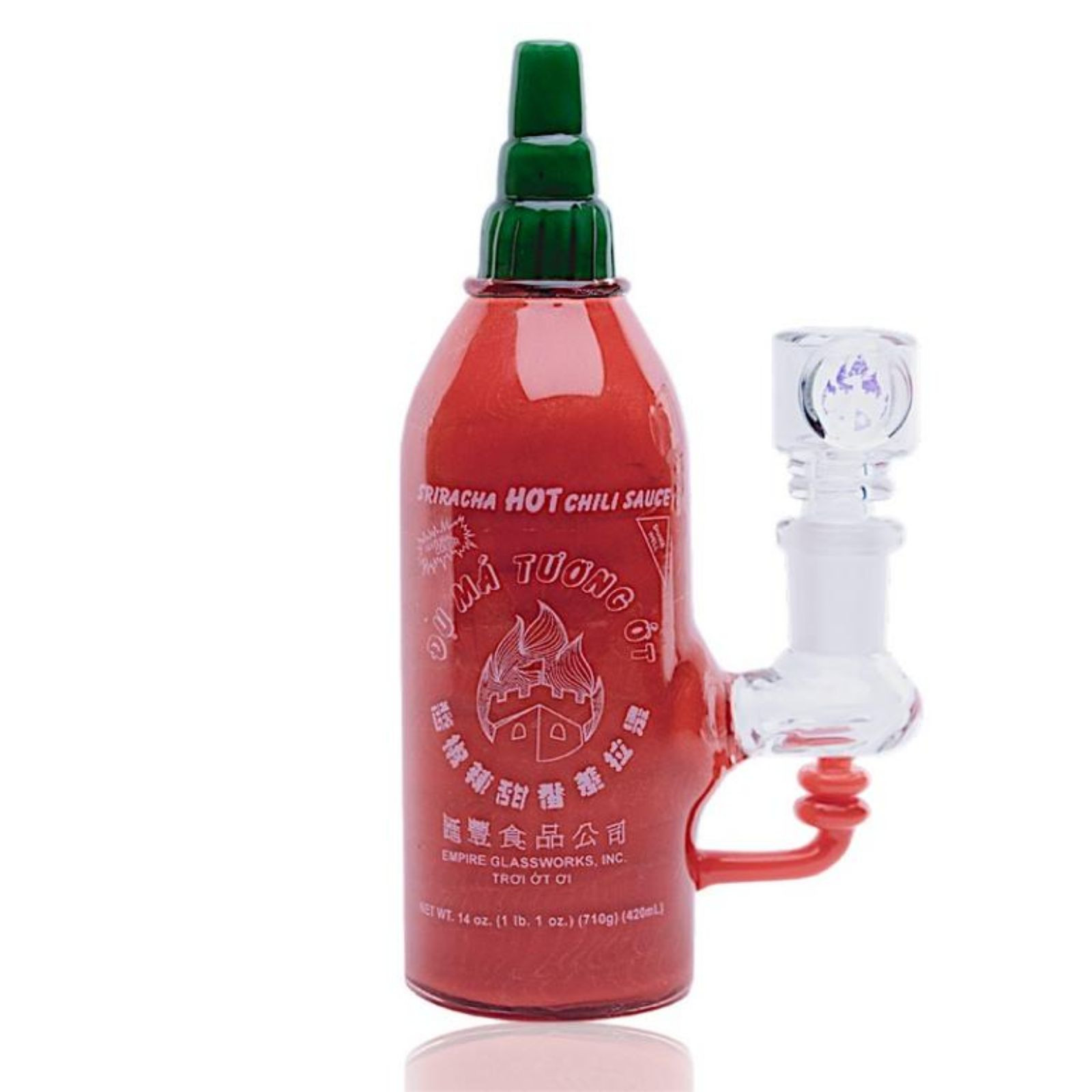 Empire Glassworks Sriracha Bottle Bong Leafly